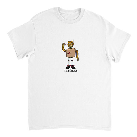 Box-Bot White Crewneck T-shirt