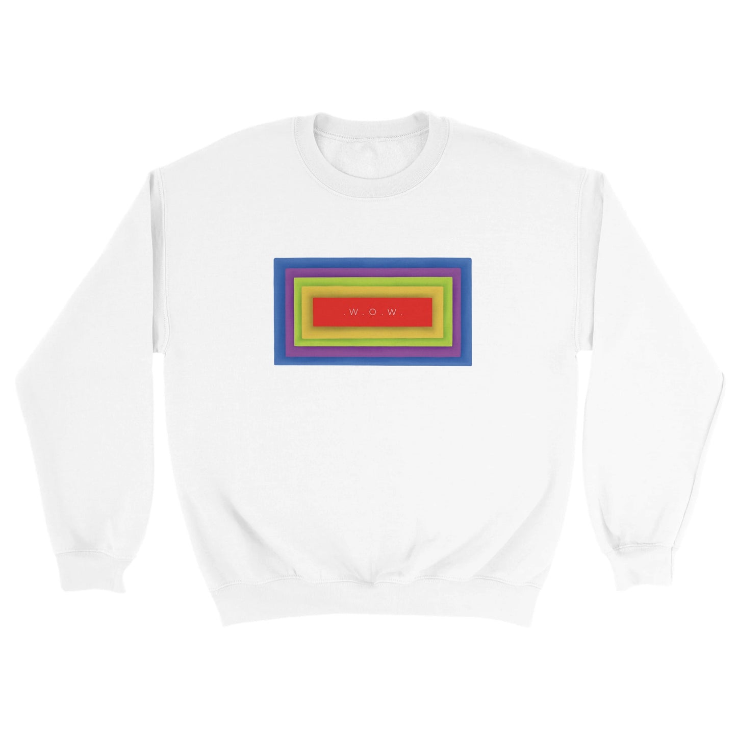 White Rainbow Box Crewneck Sweatshirt