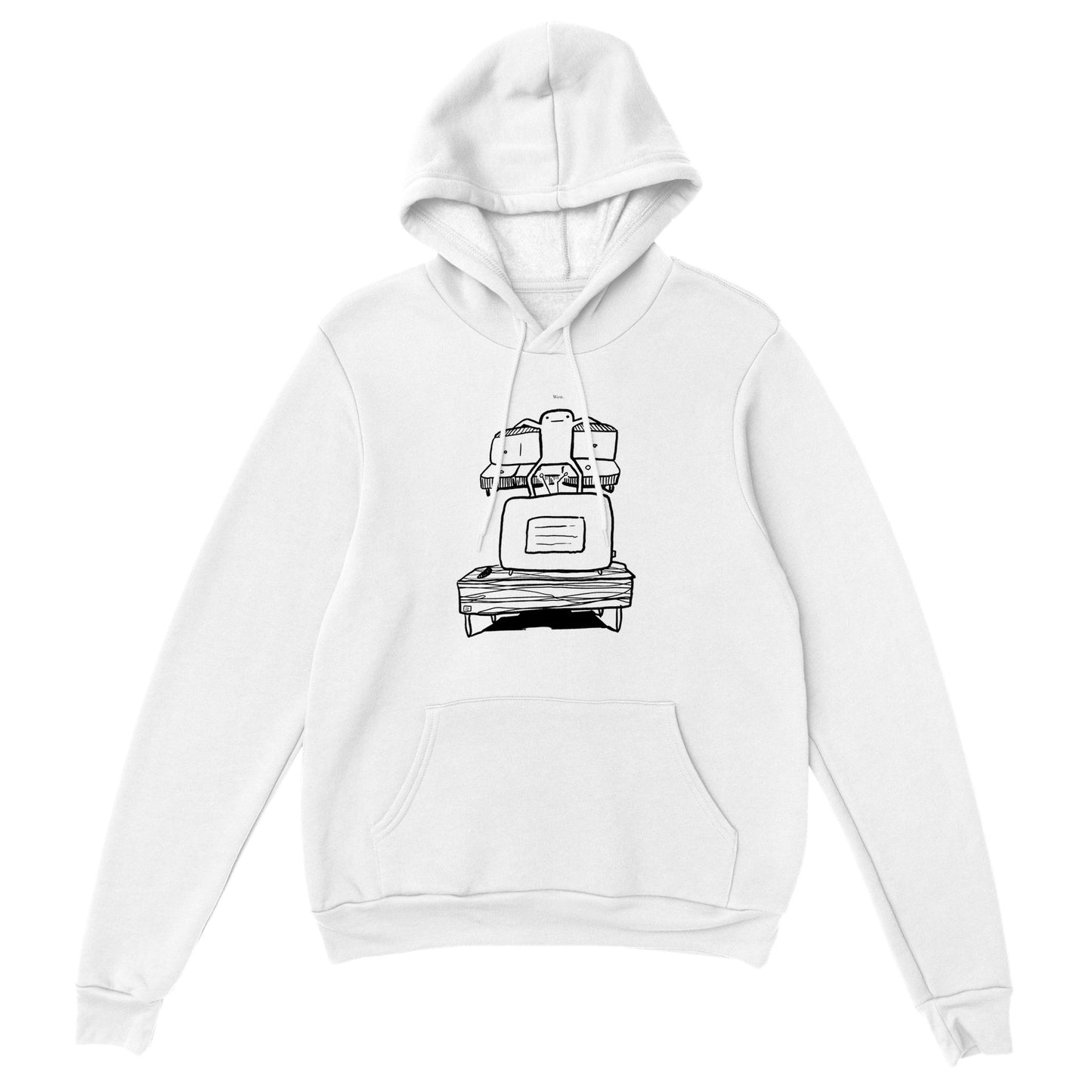 Couch Guy White Hoodie