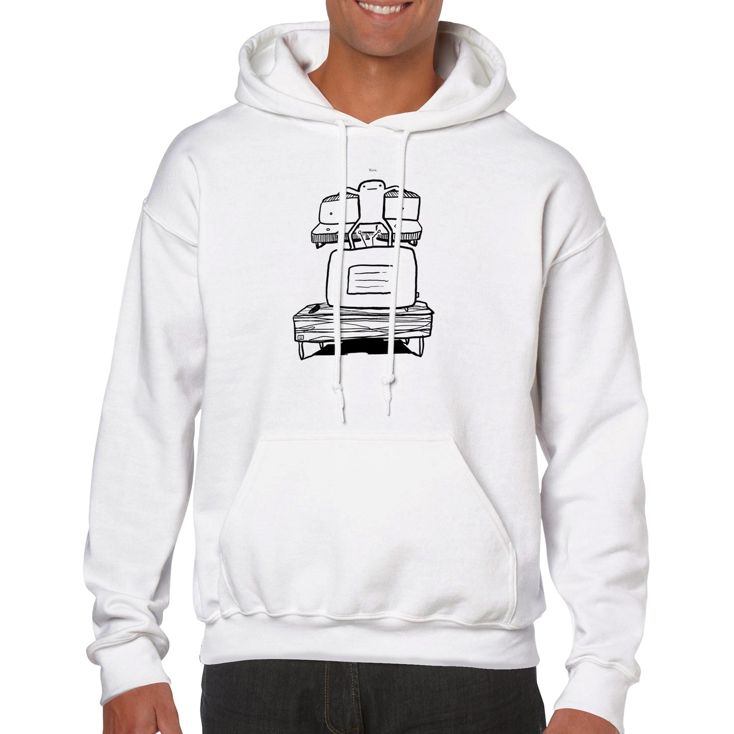 Couch Guy White Hoodie